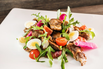 warm salad with duck