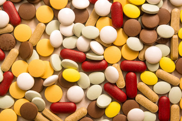 Heap of various pills