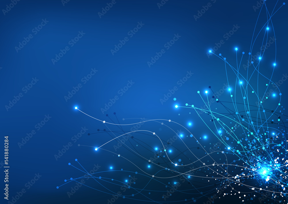 Wall mural vector background abstract technology communication data science