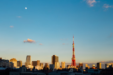 Naklejka premium Sunset Tokyo