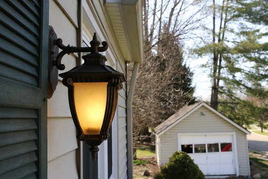 Outdoor Lamp Outside of House