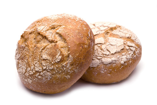 Knusprige Roggenbr&ouml;tchen freigestellt