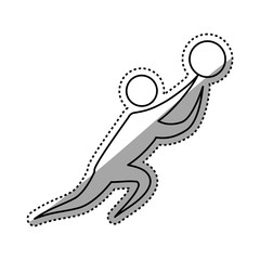 Sport game abstract man silhouette icon vector illustration graphic design