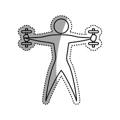 Gym and fitness lifestyle icon vector illustration graphic design