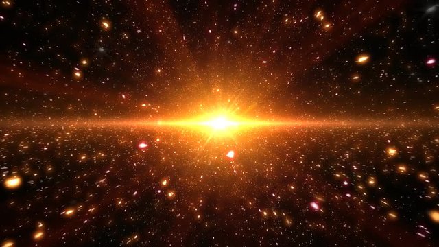 Flying through space. CG