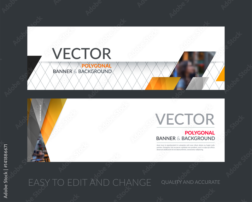 Canvas Prints vector set of modern horizontal website banners with colourful d