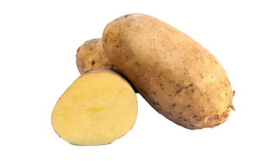 Potatoes isolated on white