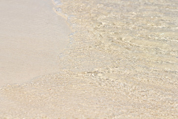 Sand beach, wave and sand