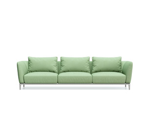 Isolated green mint sofa