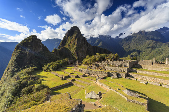 Iconic archeological site of Machu Picchu in the Cusco Region, Urubamba Province, Machupicchu District, Peru, South America