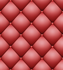 Quilted Pattern Vector. Vintage Buttoned Leather Stylish Upholstery