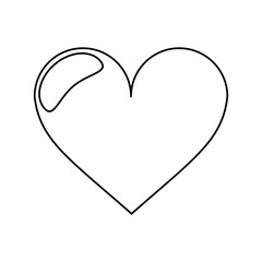 heart love romantic outline vector illustration eps 10