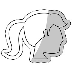 head woman bride wedding outline vector illustration eps 10