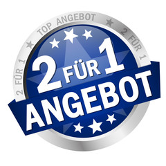 Button - 2 für 1 Angebot
