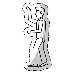 man groom wedding outline vector illustration eps 10