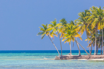 Beautiful perfect tropical beach scenery backgrounds blue sea lagoon sky clouds background concept website design luxury travel summer holiday sun zen inspirational