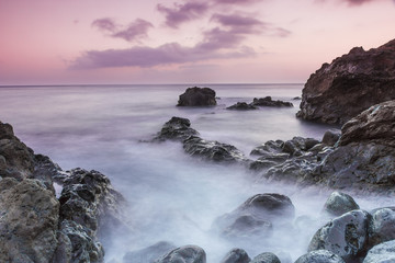Playa de Echentive, Playa volcanica en la isla de La Palma, Canarias