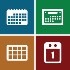 Set of 4 may filled icons