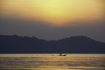 Sunrise at Phang-Nga bay