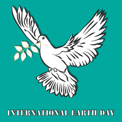 International day of Peace illustration. Dove of Peace