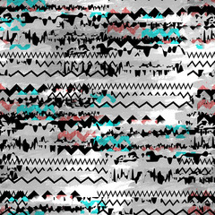 Materiał do szycia Seamless pattern with handdrawn anchors. Marine background. Textile print for bed linen, jacket, package design, fabric and fashion concepts