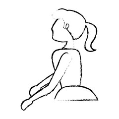 portrait woman bride image sketch vector illustration eps 10