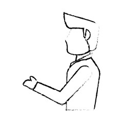 portrait groom wedding sketch vector illustration eps 10