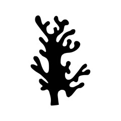 Sea corals silhouette vector