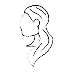 portrait woman bride image sketch vector illustration eps 10