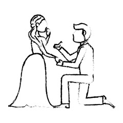 couple wedding love image sketch vector iillustration eps 10