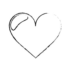 love heart romantic sketch vector illustration eps 10