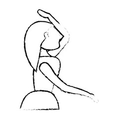 portrait woman bride image sketch vector illustration eps 10