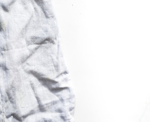 White fiber napkin background. Textile.