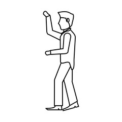 portrait groom wedding outline vector illustration eps 10