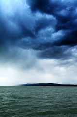 Storm over Lake Balaton, Hungary