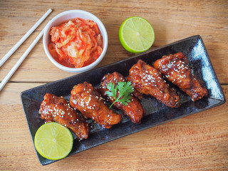 Spicy deep fried chicken wing