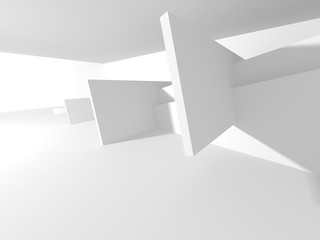 Abstract Modern White Architecture Background