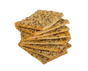 group cereal cookie,  isolated on a white background.