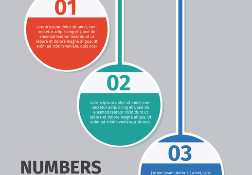 Multipurpose Numbered Circles Infographic