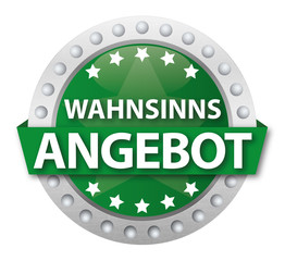 Button Wahnsinnsangebot, grün