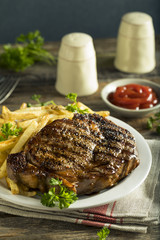 Hearty Homemade Steak and French Fries