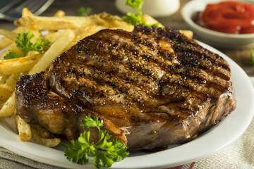 Hearty Homemade Steak and French Fries