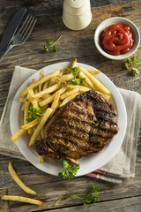 Hearty Homemade Steak and French Fries