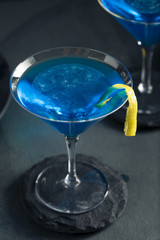 Refreshing Blue Martini Cocktail