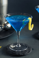 Refreshing Blue Martini Cocktail