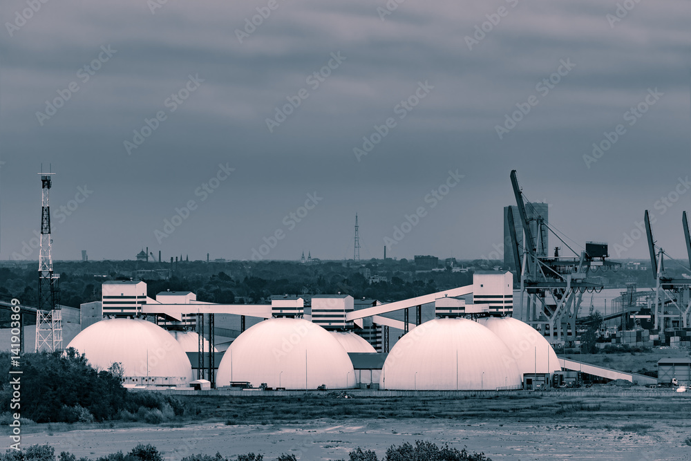 Sticker Fertilizer terminal with saltpeter in Riga, Latvia