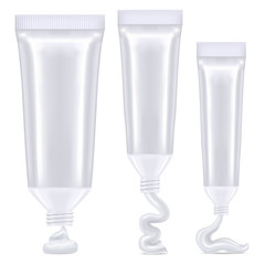 vector illustration of  realistic tubes with cream drops