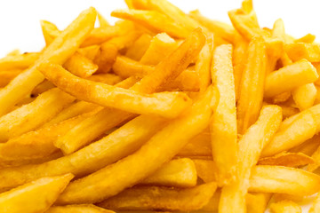 Delicious French fries closeup