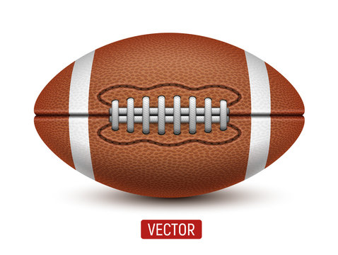 Vector American Football or Rugby ball isolated over a white background.