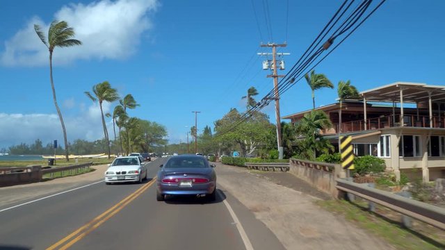 Stock footage Kamehameha highway Oahu Hawaii